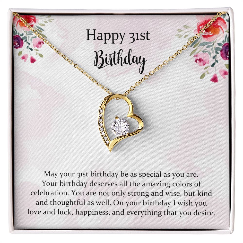 Happy 31st Birthday Jewelry Gift for Girls Women， Necklace Mother Daug - Sayings into Things
